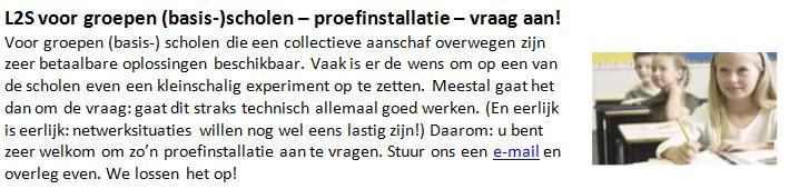 L2S voor groepen scholen